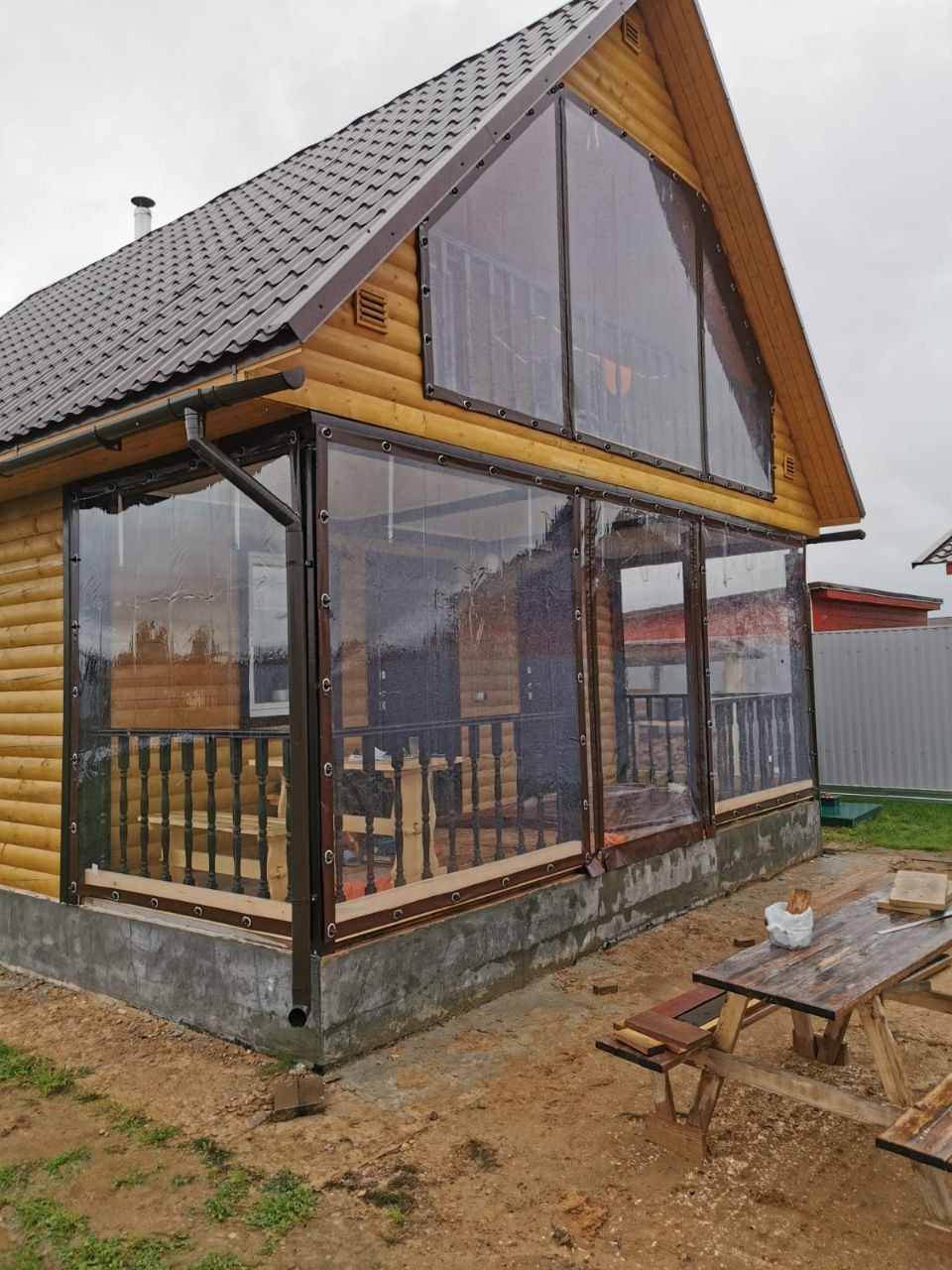 Мягкие окна ПВХ для веранды в Каменке
